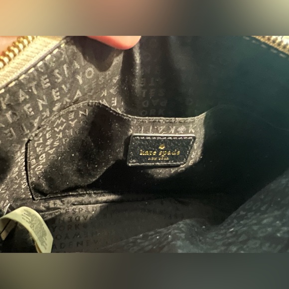 Limited Edition, Kate Spade, like new, white & black cross-body long strap purse - Picture 5 of 9